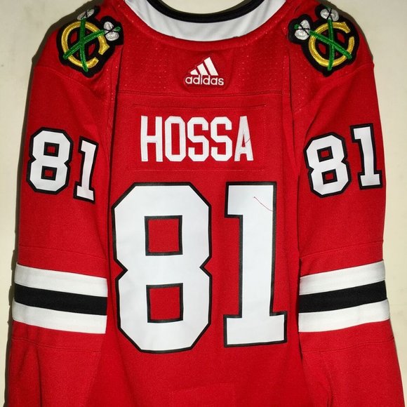 Adidas CHICAGO BLACKHAWKS MARIAN HOSSA On Ice Men's JERSEY Size 46,50,54,56 NEW - Picture 1 of 6